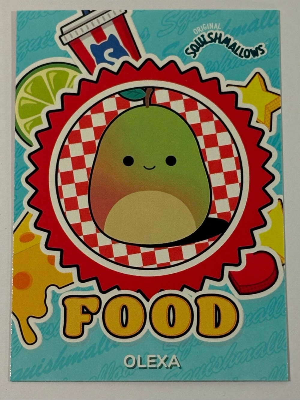 🍐 [5/$15] 2025 PANINI SQUISHMALLOWS SERIES 2 OLEXA TRADING CARD #7 FOOD 🍐